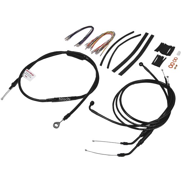 ケーブル キット 黒 97年-03年 XL 12インチ エイプバー用