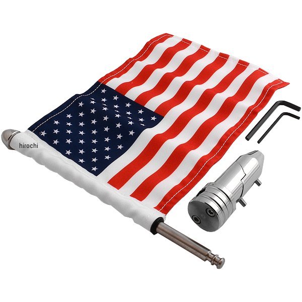 折りたたみ 旗取付け 9インチ(229mm) ポール USA旗付き
