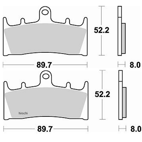 ブレーキパッド フロント 89年-09年 VN1500、ZX-12R、GSX1300R (CM55シンタード)