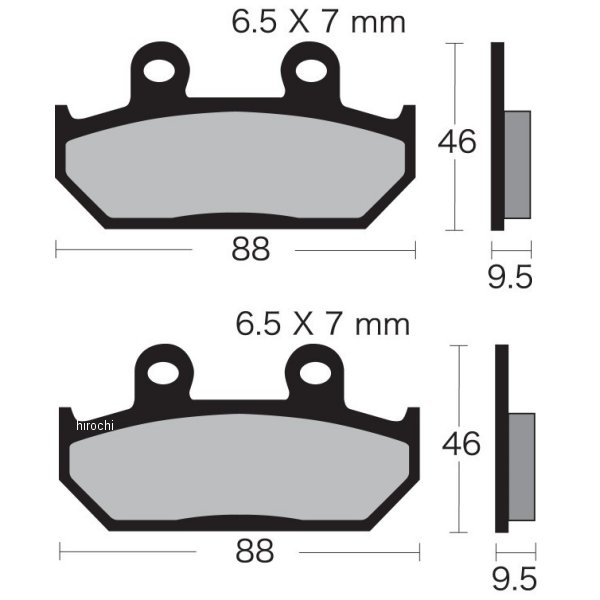 ブレーキパッド 88年-00年 GL1500、VT600 セミメタル フロント