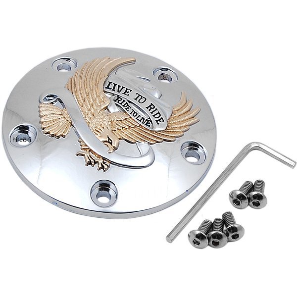 ポイントカバー Live To Ride 99年-17年 Twin Cam クローム/ゴールド