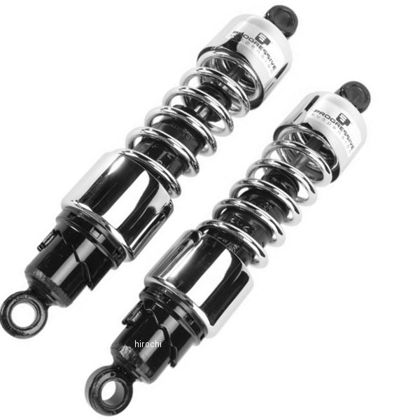 ショック 硬め 412 84年-09年 ホンダ、カワサキ、ヤマハ 330mm クローム