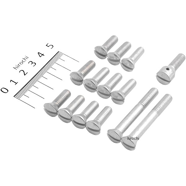 Machine トランスミッション トップ カバー スクリュー キット 56年-64年 シルバー