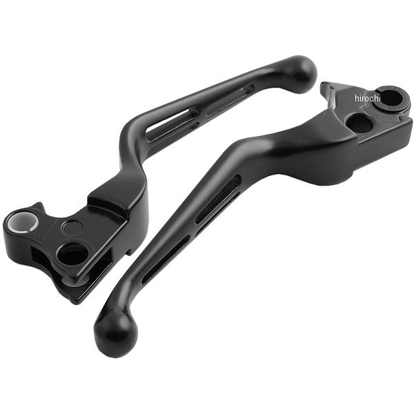 ブレーキ、クラッチレバーセット 96年以降 BigTwin 黒(つや消し) スロット (左右ペア)