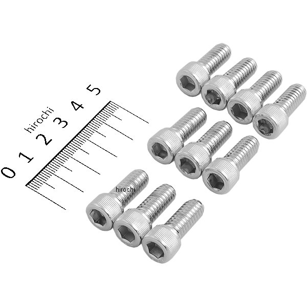 六角穴付きボタンボルト 5/16"-18 x 3/4インチ(19mm) クローム/ローレット (10個入り)