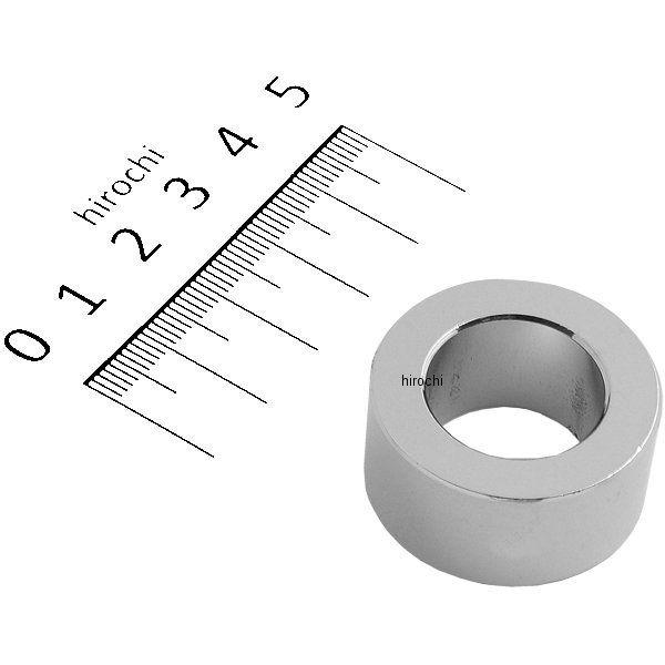 アクスルスペーサー アウター 3/4インチ 1-1/4インチ 0.625インチ クローム