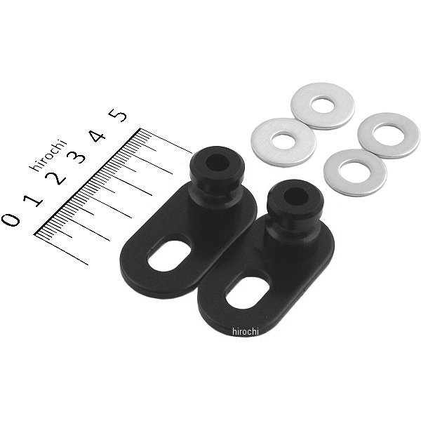 プレートウインカーステー ネジ径6mm、8mm 汎用 2個入り 黒