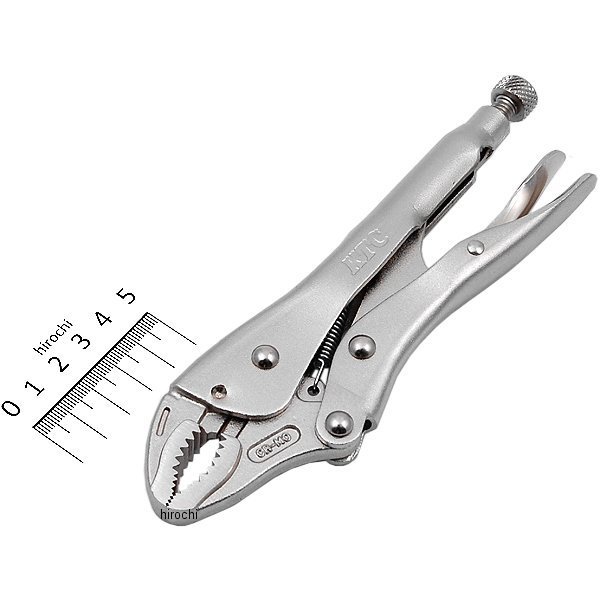 ロッキングプライヤ曲線あご ワイヤーカッタ付 全長180mm