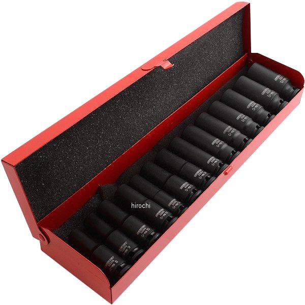 3/8DR 14PC ミリ ディープインパクトソケットセット