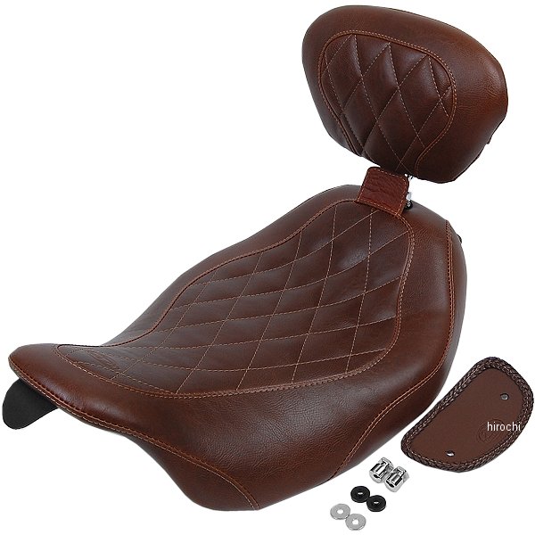 シート ソロ ワイド Tripper 08年以降 FLH ダイヤモンド ブラウン バックレスト付