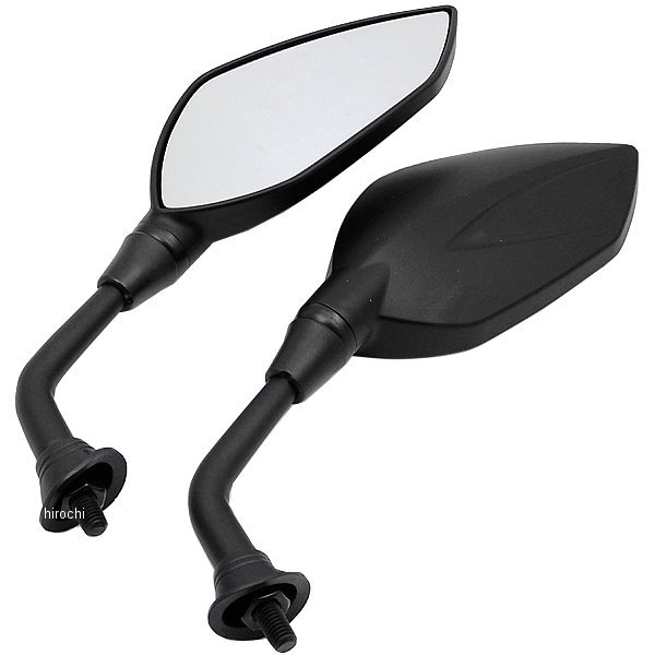 Vブレードミラー 8ミリ 黒 左右ペア