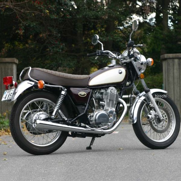 スリップオンマフラー ビンテージメガホン エンブレム無し 08年 SR400 クロームメッキ