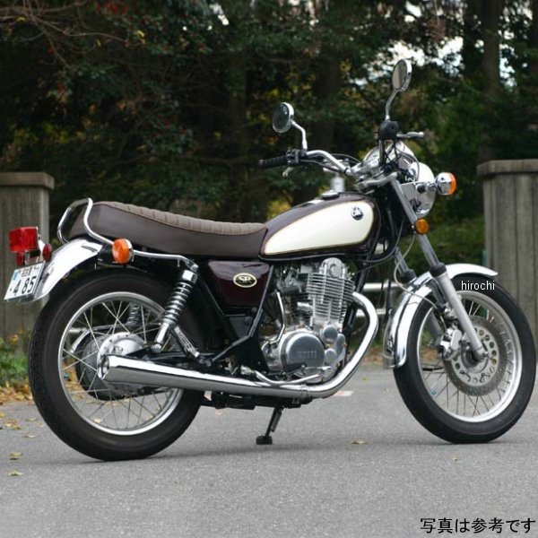 スリップオンマフラー ビンテージメガホン エンブレム有り 08年 SR400 クロームメッキ