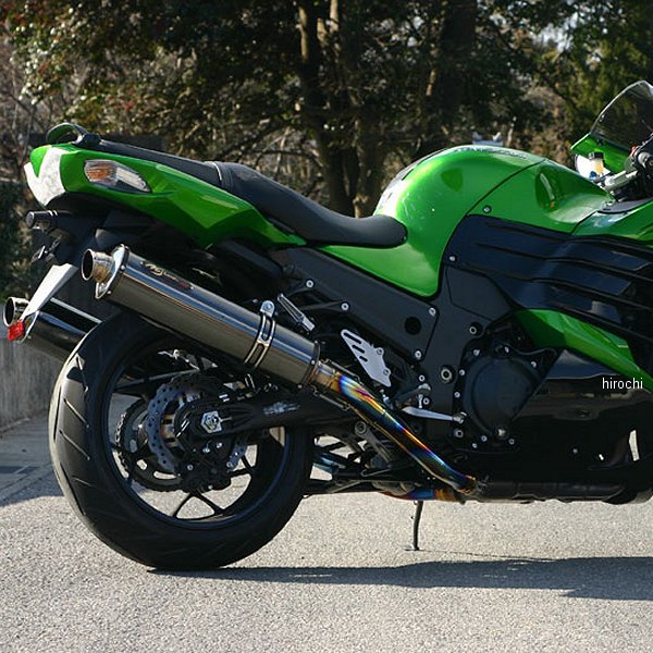スリップオンマフラー DLCチタン ツイン 12年 ZX-14R 黒 DLCコーティング