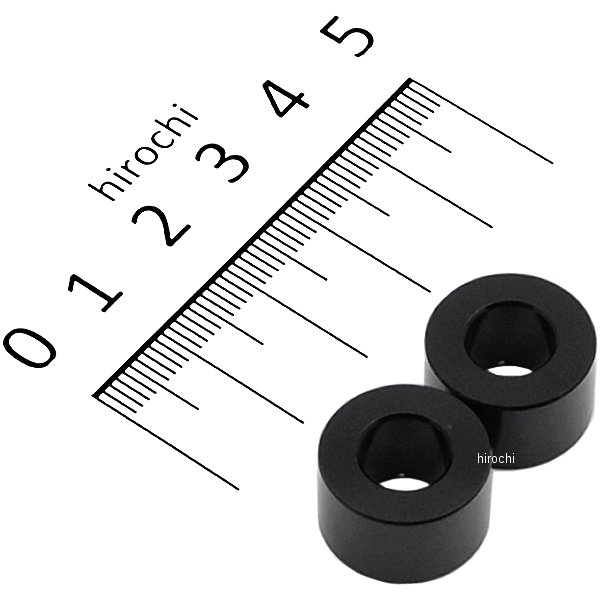 カラーセット 厚さ10 内径8mm 外径16.5mm 2個入り 黒