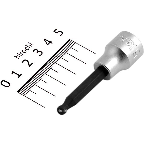 3/8インチsq ボールポイントヘックスビットソケット 全長62mm 5mm