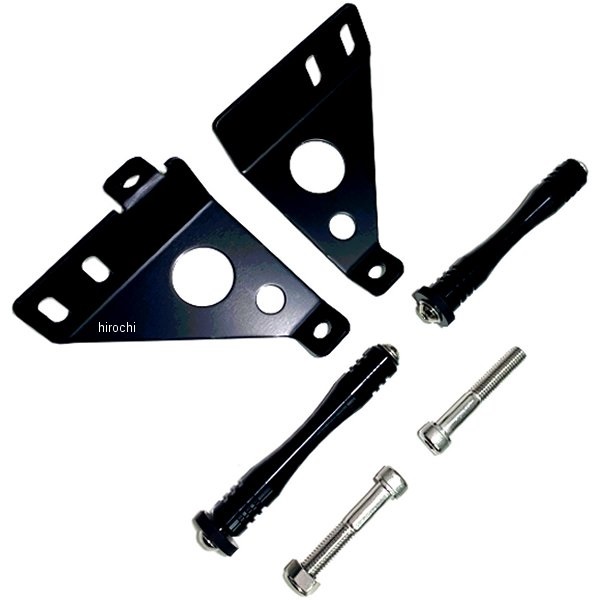 ラウンドオイルクーラーステーセット 補修用パーツ 9インチ13段 全年式 CBR400F 黒