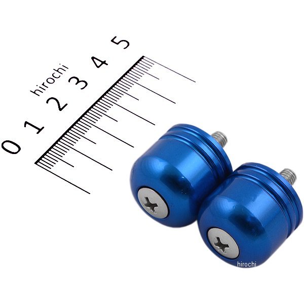 アルミ削り出しサイドキャップ ブルー Φ7/8インチハンドル用 (カワサキ系)