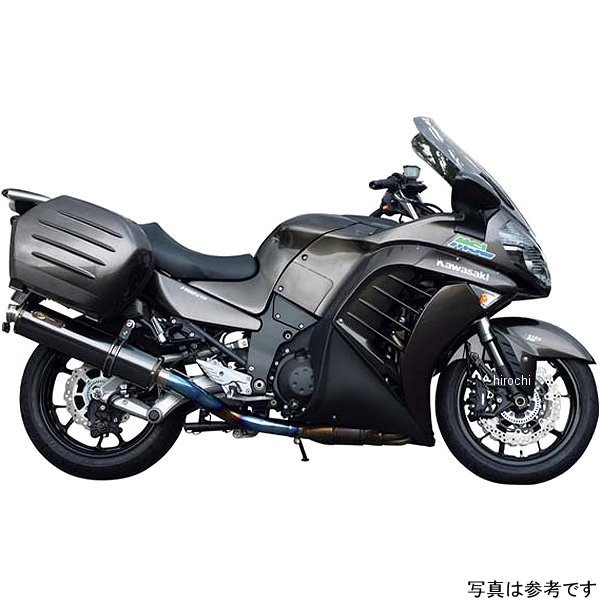 スリップオンマフラー HEATチタン 08年 1400GTR ブルーグラデーション