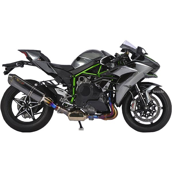 スリップオンマフラー DLC LOCK-ONチタン 15年 ニンジャ H2 黒 DLCコーティング