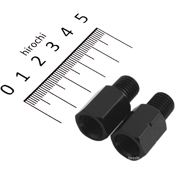 逆ネジアダプター ヤマハ車用 10mm 黒 左右セット