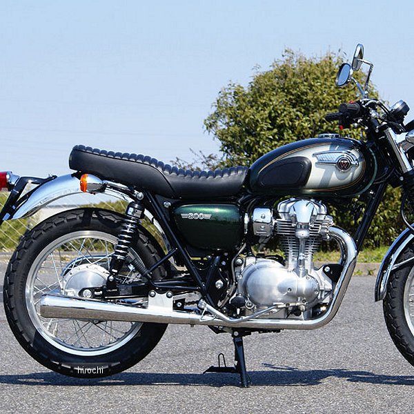 フルエキゾースト ビンテージメガホン エンブレム無し 2-2 11年 W800 クローム