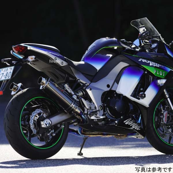 フルエキゾースト HEATチタン ツイン 4-1-2SC 14年 ニンジャ1000 ブルーグラデーション