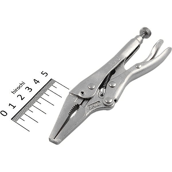 ロッキングプライヤロングノーズ ワイヤーカッタ付 全長135mm