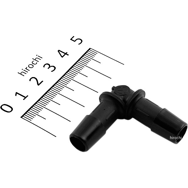 ホースコネクター 汎用 L型 黒 9mm-10mm 1個
