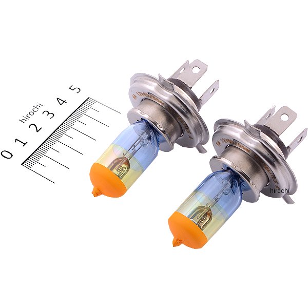 【セール特価】 ハロゲンバルブ H4(P43t) 60/55W (110/ 100W相当) キセノンブルー 、イエロー 2個入り