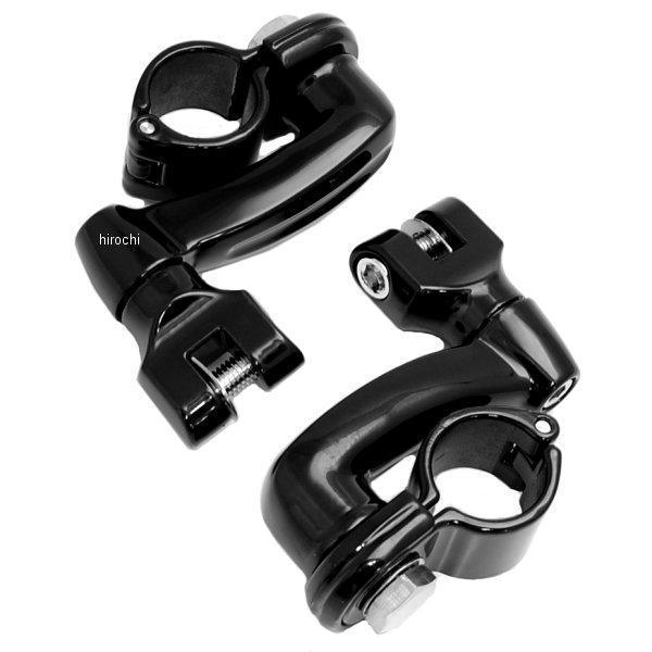 ハイウェイペグマウント ロングホーン オフセット 黒 1.25インチ(32mm)