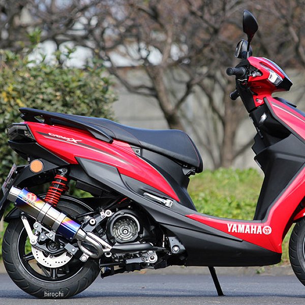 フルエキゾースト ピュアスポーツ R ゴールドエンブレム 16年以降 シグナスX チタンブルー