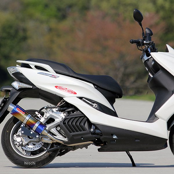 フルエキゾースト パワーボックスフル R マジェスティS、SMAX チタンブルー