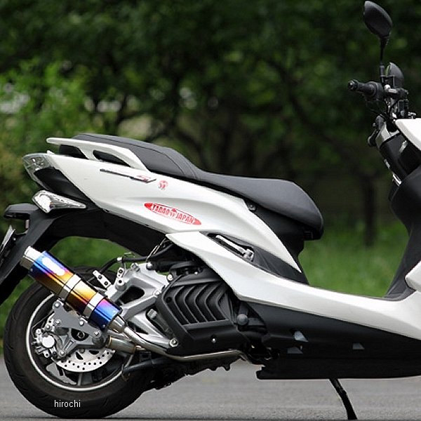 フルエキゾースト パワーボックスフル S マジェスティS、SMAX チタンブルー