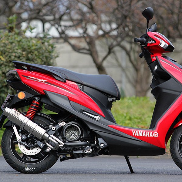 フルエキゾースト ピュアスポーツ S ゴールドエンブレム 16年以降 シグナスX、BW'S125 ステンレスポリッシュ