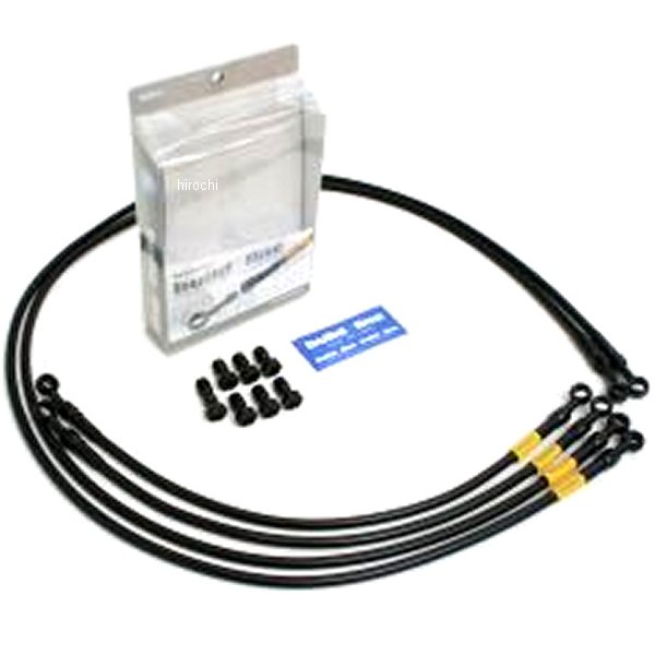 グッドリッジ ビルドアライン フロント ブレーキホースキット 4本タイプ 81年-83年 GSX400 (アンチダイブ) ステンレス/黒