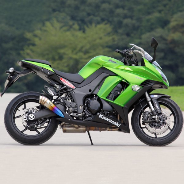 スリップオンマフラー パワーボックス HP 10年以降 ニンジャ1000、Z1000 2本出し チタンブルー