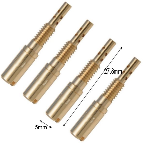 パイロットジェット ミクニ TMX、BSR CVキャブ用 (4個入り) #37.5