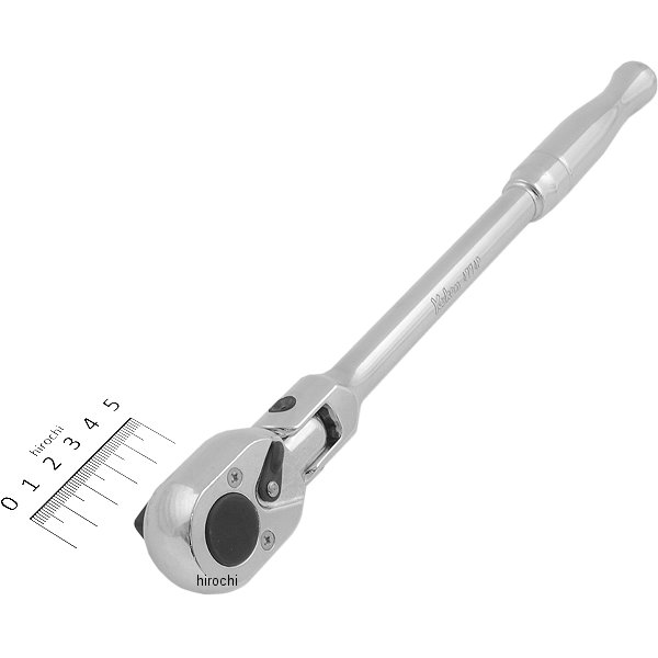 1/2インチsq ラチェットハンドル 首振り式(ミガキ) 全長 330mm