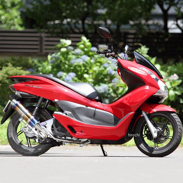 フルエキゾースト ピュアスポーツ S ゴールドエムブレム 13年以前 PCX150、14年以降 PCX125 チタンブルー