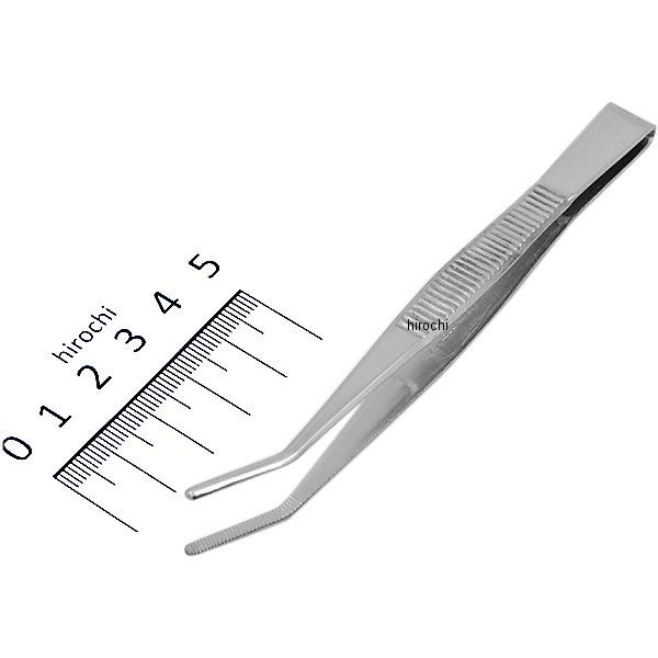 ピンセット 125mm先曲