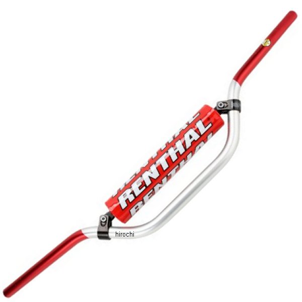 ハンドルバー 7/8インチ RCハイ シルバー/赤