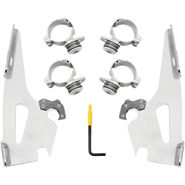 メンフィスシェード ウインドシールド クイック取付金具 ロック付き 15年-16年 インディアン SCOUT ポリッシュ