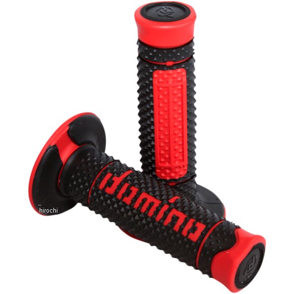 グリップ ダイヤモンド 黒/赤 左右