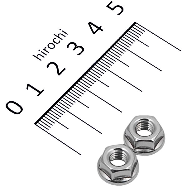 フランジ付ナット セレート無し M6用/P1.0 2個