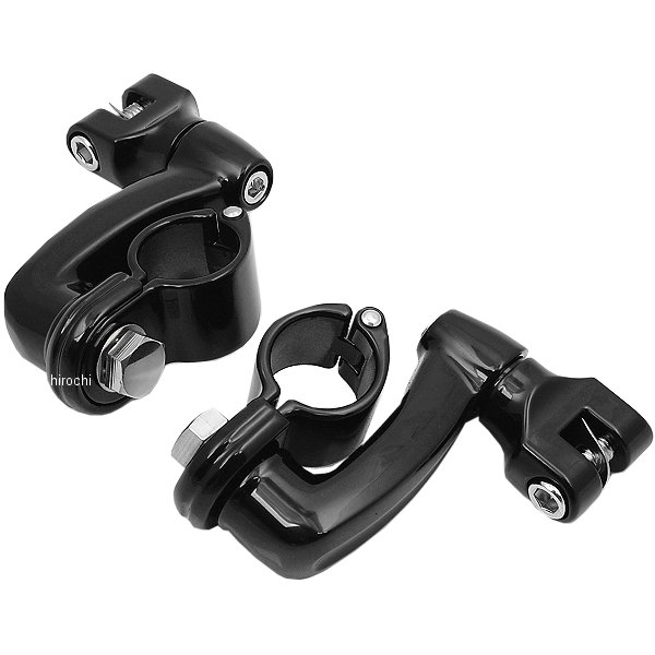 ハイウェイペグマウント ロングホーン オフセット 黒 1.25インチ(32mm)