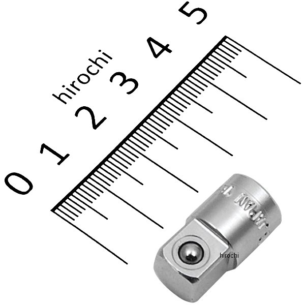 ソケットアダプター 凹差込角 6.35mm (1/4インチ) 凸差込角 9.5mm (3/8インチ) 長さ 23mm
