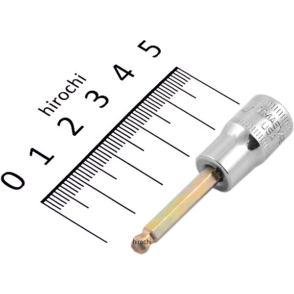 1/4インチ ボール 6角 スタンダード ビット ソケット 4mm