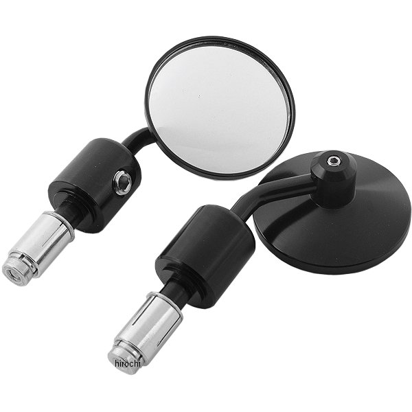 ミラー 丸型バーエンドタイプ φ22.2 黒