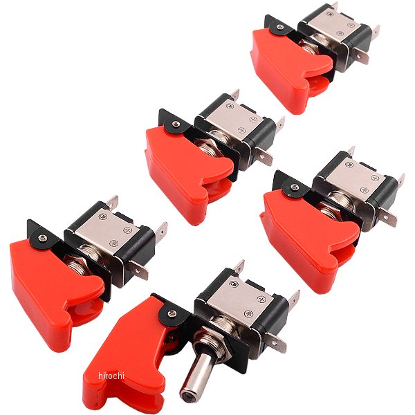 ミサイルスイッチ 汎用 ON/OFFタイプ 赤 5個入り